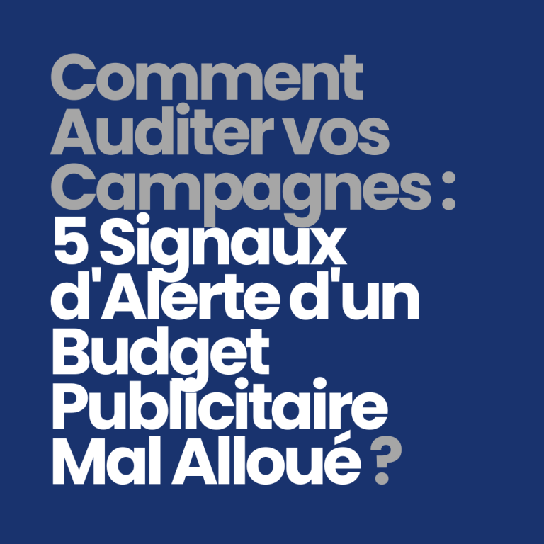 Comment auditer vos campagnes : 5 signaux d&rsquo;alerte d&rsquo;un budget publicitaire mal alloué ?