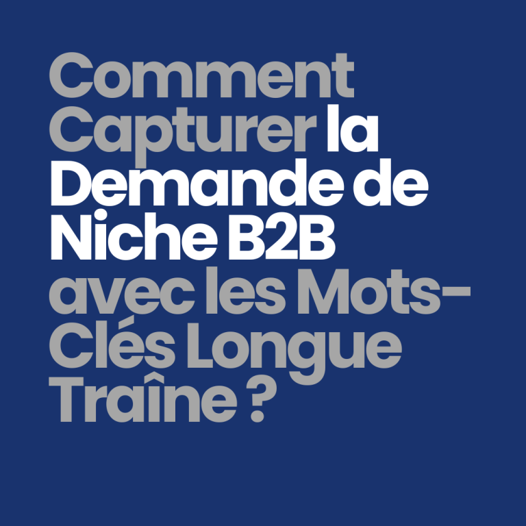 Comment capturer la demande de niche B2B avec les mots-clés longue traîne ?